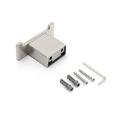 Brushed Nickel SUS Square Robe Hook Clothes Towel Holder Hanger Wall Mounted Kit V1233-87009BN