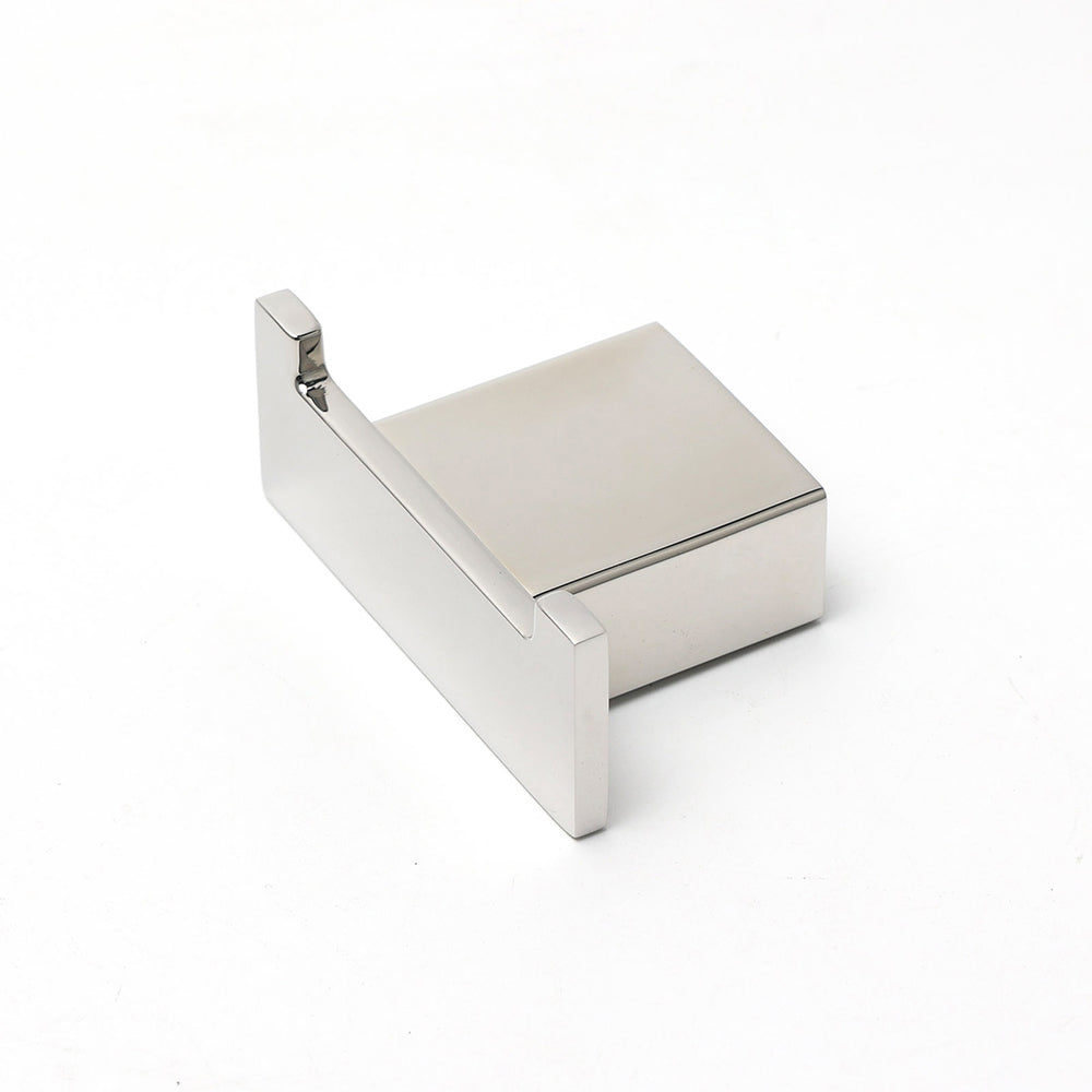 Chrome Square Robe Hook Clothes Towel Holder Bathroom Wall Mounted Hanger Kit V1233-87009CR