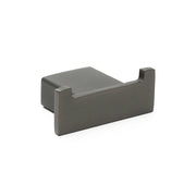 Gun Metal Square Robe Hook Clothes Towel Rack Holder Wall Mounted Double Hanger V1233-87009GM