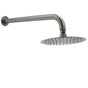 WELS Gun Metal Round 8" Rain Shower Head 400mm Straight Wall Mounted Arm Bath Set V1233-A201GMKSR108GM