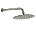 WELS Gun Metal Round 10" Rain Shower Head 400mm Straight Wall Mounted Arm Bath Set V1233-A201GMKSR110GM