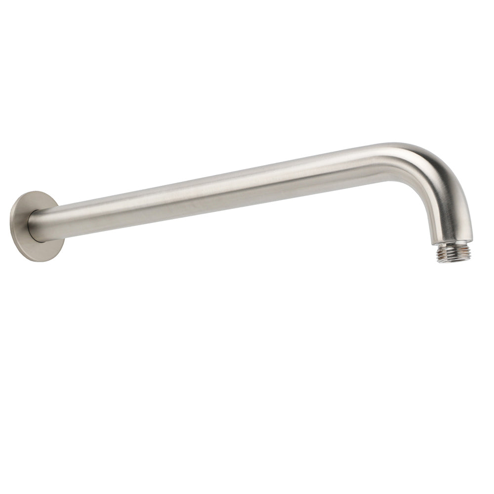 WELS Brushed Nickel Round 10" Rain Shower Head Straight Wall Mount Arm Mixer Set V1233-A201NKSR110N