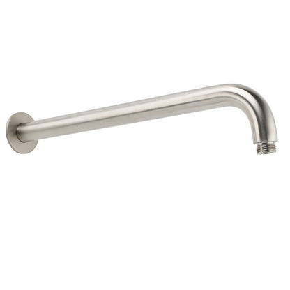 WELS Brushed Nickel Round 10" Rain Shower Head Straight Wall Mount Arm Mixer Set V1233-A201NKSR110N