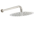 WELS Brushed Nickel Round 12" Rain Shower Head Straight Wall Mount Arm Mixer Set V1233-A201NKSR112N