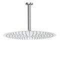 WELS Chrome Large 16" Round Rain Shower Head 300mm Ceiling Dropper Extension Arm Set V1233-A501FKSR116