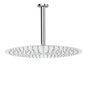 WELS Chrome Large 16" Round Rain Shower Head 300mm Ceiling Dropper Extension Arm Set V1233-A501FKSR116