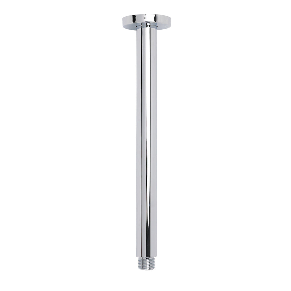 WELS Chrome Large 16" Round Rain Shower Head 300mm Ceiling Dropper Extension Arm Set V1233-A501FKSR116
