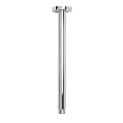 WELS Chrome Large 16" Round Rain Shower Head 300mm Ceiling Dropper Extension Arm Set V1233-A501FKSR116