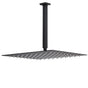 Matt Black 16" Large Rainfall Shower Head 300mm Ceiling Dropper Arm Square Mixer Taps V1233-A502300BKSS116B
