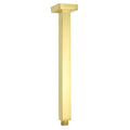 Brushed Gold Square 30cm Shower Bath Component Brass Ceiling Extension Dropper Arm V1233-A502300G2