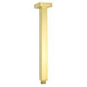 Brushed Gold Square 12" Rainfall Shower Head 30cm Ceiling Dropper Extension Arm Set V1233-A502300GKSS112G