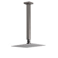 Gun Metal Square 8" Rainfall Shower Head 300mm Ceiling Dropper Arm Bath Set WELS V1233-A502300GMKSS108GM