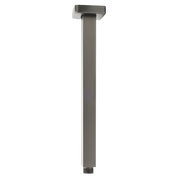 Gun Metal Square 8" Rainfall Shower Head 300mm Ceiling Dropper Arm Bath Set WELS V1233-A502300GMKSS108GM