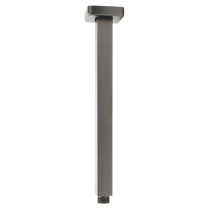 Gun Metal Square 8" Rainfall Shower Head 300mm Ceiling Dropper Arm Bath Set WELS V1233-A502300GMKSS108GM