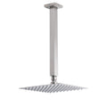 Brushed Nickel Square 8" Rain Shower Head 300mm Brass Ceiling Dropper Arm Set V1233-A502300NKSS108N