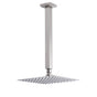 Brushed Nickel Square 8" Rain Shower Head 300mm Brass Ceiling Dropper Arm Set V1233-A502300NKSS108N
