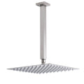 Brushed Nickel Square 12" Rain Shower Head 300mm Brass Ceiling Dropper Arm Set V1233-A502300NKSS112N