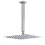 Brushed Nickel Square 12" Rain Shower Head 300mm Brass Ceiling Dropper Arm Set V1233-A502300NKSS112N