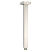 Brushed Nickel Square 12" Rain Shower Head 300mm Brass Ceiling Dropper Arm Set V1233-A502300NKSS112N
