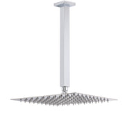 WELS 12" Rainfall Shower Head 300mm Ceiling Dropper Extension Arm Chrome Square Set V1233-A502F300KSS112