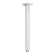 WELS 12" Rainfall Shower Head 300mm Ceiling Dropper Extension Arm Chrome Square Set V1233-A502F300KSS112