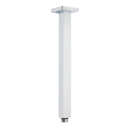 WELS 12" Rainfall Shower Head 300mm Ceiling Dropper Extension Arm Chrome Square Set V1233-A502F300KSS112