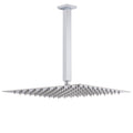 WELS 16" Rainfall Shower Head 300mm Ceiling Dropper Extension Arm Chrome Square Set V1233-A502F300KSS116
