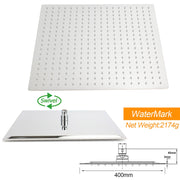 WELS 16" Rainfall Shower Head 300mm Ceiling Dropper Extension Arm Chrome Square Set V1233-A502F300KSS116
