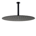 Matt Black Round 16" Extra Large Rain Shower Head 300mm Ceiling Dropper Arm Set V1233-A511300BKSR116B