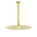 WELS 12" Round Stainless Steel Shower Head Extension Ceiling Arm Set Brushed Gold V1233-A511300GKSR112G