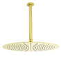 WELS 16" Round Stainless Steel Shower Head Extension Ceiling Arm Set Brushed Gold V1233-A511300GKSR116G