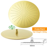 WELS 16" Round Stainless Steel Shower Head Extension Ceiling Arm Set Brushed Gold V1233-A511300GKSR116G