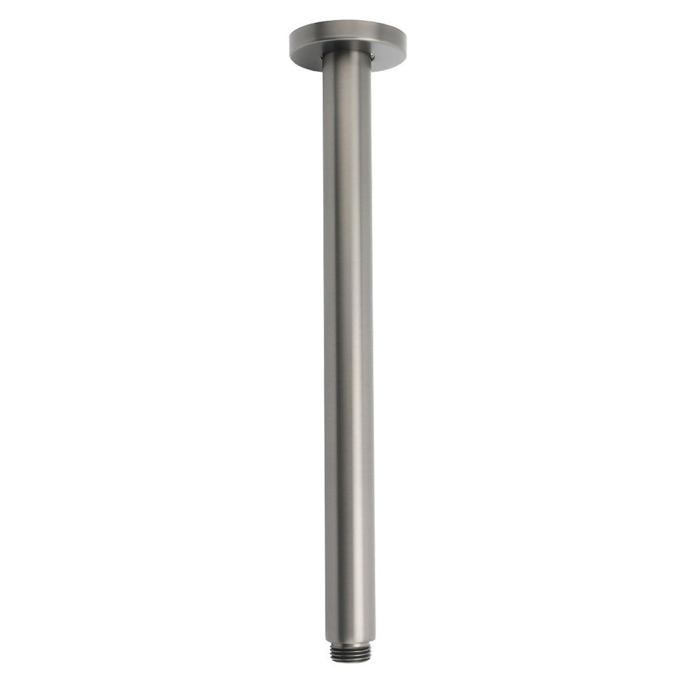 Gunmetal Round 300mm Brass Shower Arm Ceiling Mount Extension Dropper For Head V1233-A511300GM