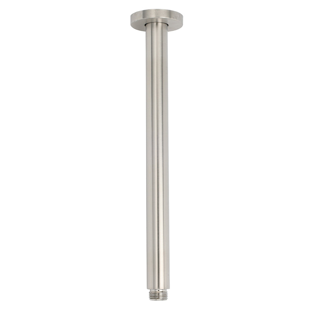 Brushed Nickel Bath Round 30cm Shower Ceiling Brass Extension Dropper Arm V1233-A511300N2