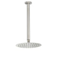 Brushed Nickel Round 8" Shower Rain Head + 300mm Brass Ceiling Dropper Arm Set V1233-A511300NKSR108N