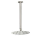 Brushed Nickel Round 8" Shower Rain Head + 300mm Brass Ceiling Dropper Arm Set V1233-A511300NKSR108N