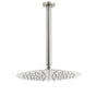 Brushed Nickel Round 12" Shower Rain Head + 300mm Brass Ceiling Dropper Arm Set V1233-A511300NKSR112N