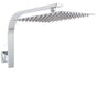 Chrome Square 12" Large Rainfall Shower Head Rose Brass Gooseneck Wall Arm Set V1233-A602KSS112