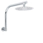WELS 8" Round Rainfall Shower Head + 360 degrees Swivel Gooseneck Wall Arm Set V1233-A619KSR108