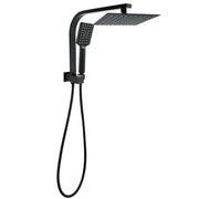 Matt Black 8" SUS Shower Head 3 Modes Handheld Gooseneck Arm Square 2in1 Set V1233-A702BHS002M4CBKSS108B