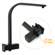 WELS Matt Black Twin Set 12" Large Shower Head 3 Modes Handheld Gooseneck Arm Diverter V1233-A702BHS002M4CBKSS112B