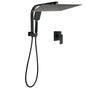 Matt Black Twin Set 16" Extra Large Shower Head 3 Modes Handheld Gooseneck Arm Wall Mixer V1233-A702BHS002M4CBKSS116BKSQ201B