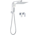 WELS Chrome 2in1 10" Square Rain Shower Head Handheld Spray Diverter Wall Arm Taps Set V1233-A702ROHS002M4CKSS110CPF0272A