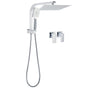 WELS Chrome 2in1 10" Square Rain Shower Head Handheld Spray Diverter Wall Arm Taps Set V1233-A702ROHS002M4CKSS110CPF0272A
