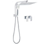 WELS Square Large 12" Shower Head 3 Mode Handheld Diverter Wall Arm 2in1 Set + Taps V1233-A702ROHS002M4CKSS112CPF0272A