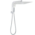 WELS Square Twin Shower Head Chrome 16" Large 3 Mode Handheld Diverter Wall Arm Set V1233-A702ROHS002M4CKSS116