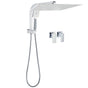 WELS Square Extra Large 16" Shower Head 3 Mode Handheld Diverter Wall Arm 2in1 Set + Taps V1233-A702ROHS002M4CKSS116CPF0272A