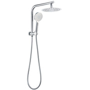 WELS 2in1 Shower 8" Round Chrome Head 3 Mode Handheld Rose Gooseneck Arm Set V1233-A703ROHR002M4CKSR108