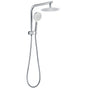 WELS 2in1 Shower 8" Round Chrome Head 3 Mode Handheld Rose Gooseneck Arm Set V1233-A703ROHR002M4CKSR108