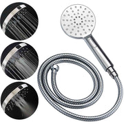 WELS Twin Shower 8" Round Chrome Head 3 Mode Handheld Rose Gooseneck Arm Mixer Set V1233-A703ROHR002M4CKSR108KRD201CR
